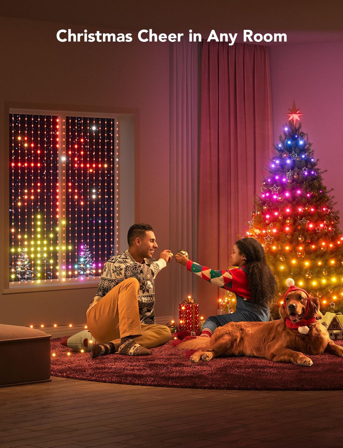 Luces de cortina, Smart,  WiFi LED, Govee, 520 RGBIC, IP65.