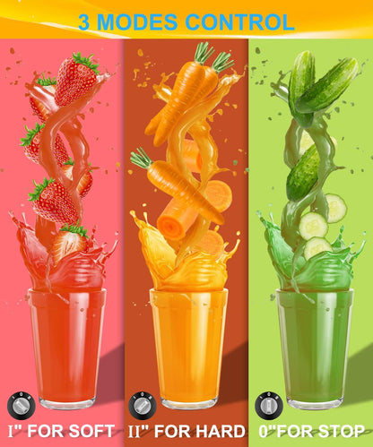 Extractor para jugos de 600 W, centrífugo para frutas y verduras.