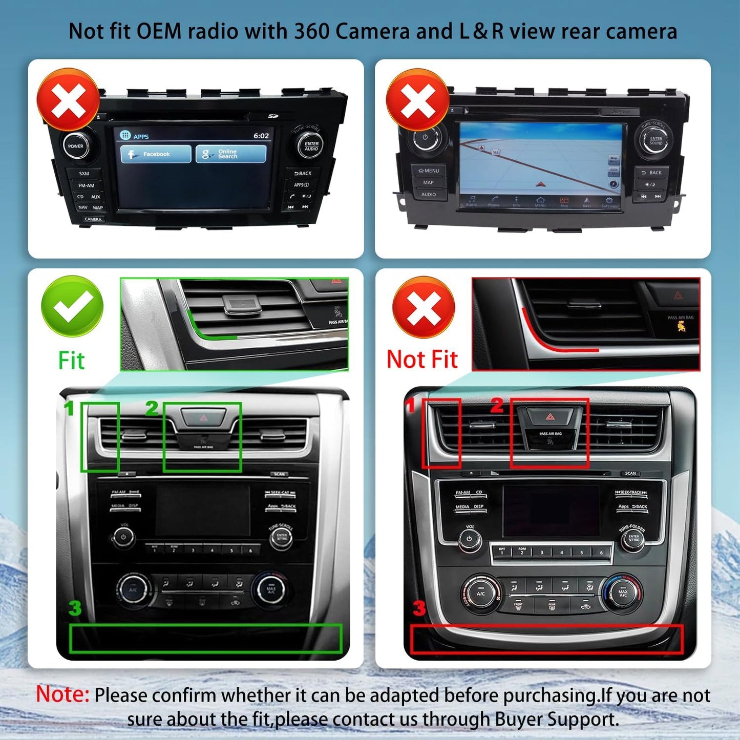 Estéreo para coche Nissan Altima 2013, Camara trasera, Carplay.