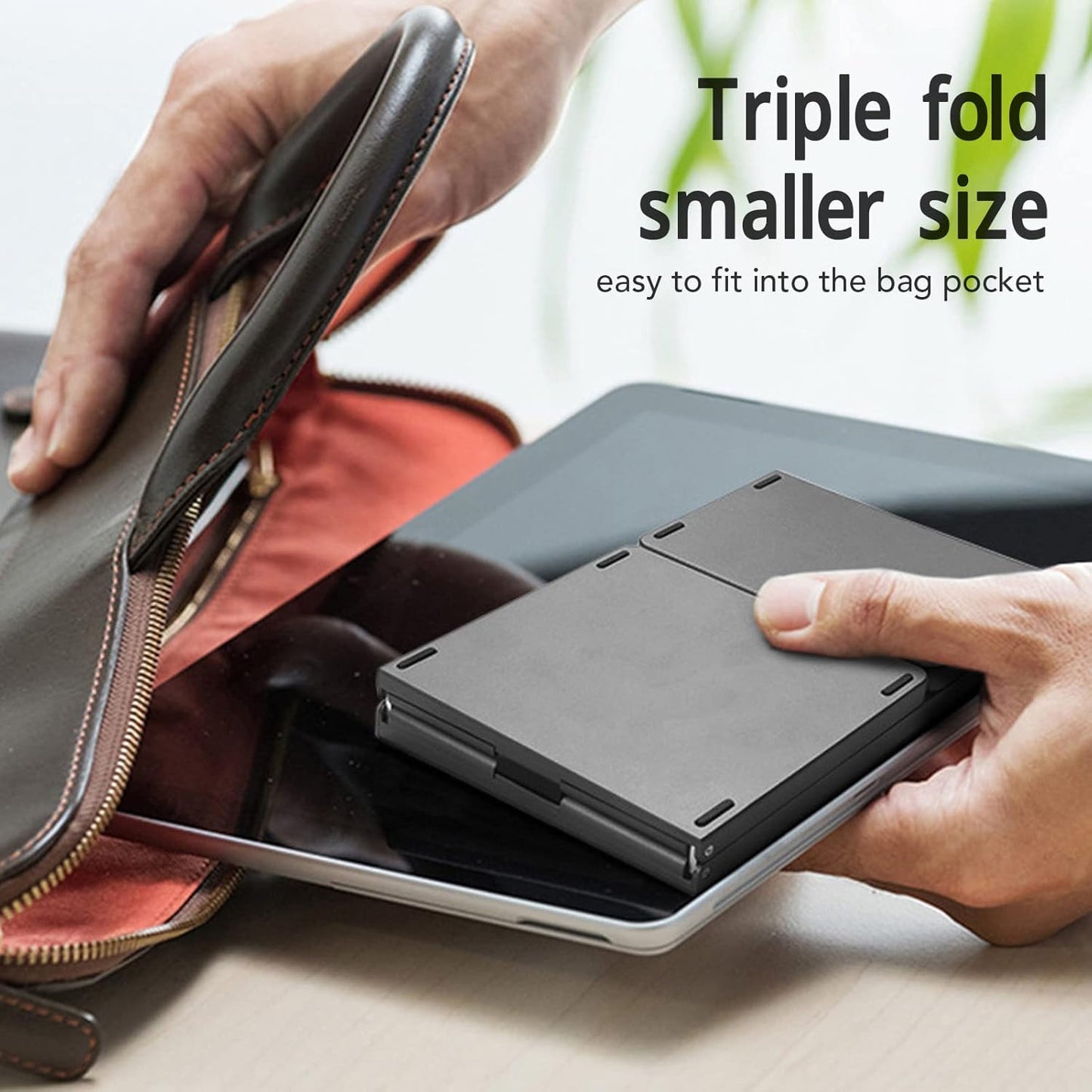 Teclado plegable, conexion bluetooth, 30CM largo, 15.5 plegado