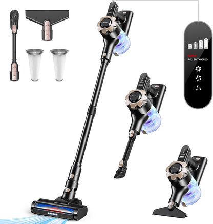 Aspiradora inalámbrica Trucozie T350, recargable 8 en 1, pantalla LED.
