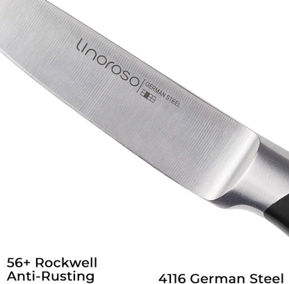 Linoroso, cuchillo de cocina de 3.5", acero al carbono aleman.