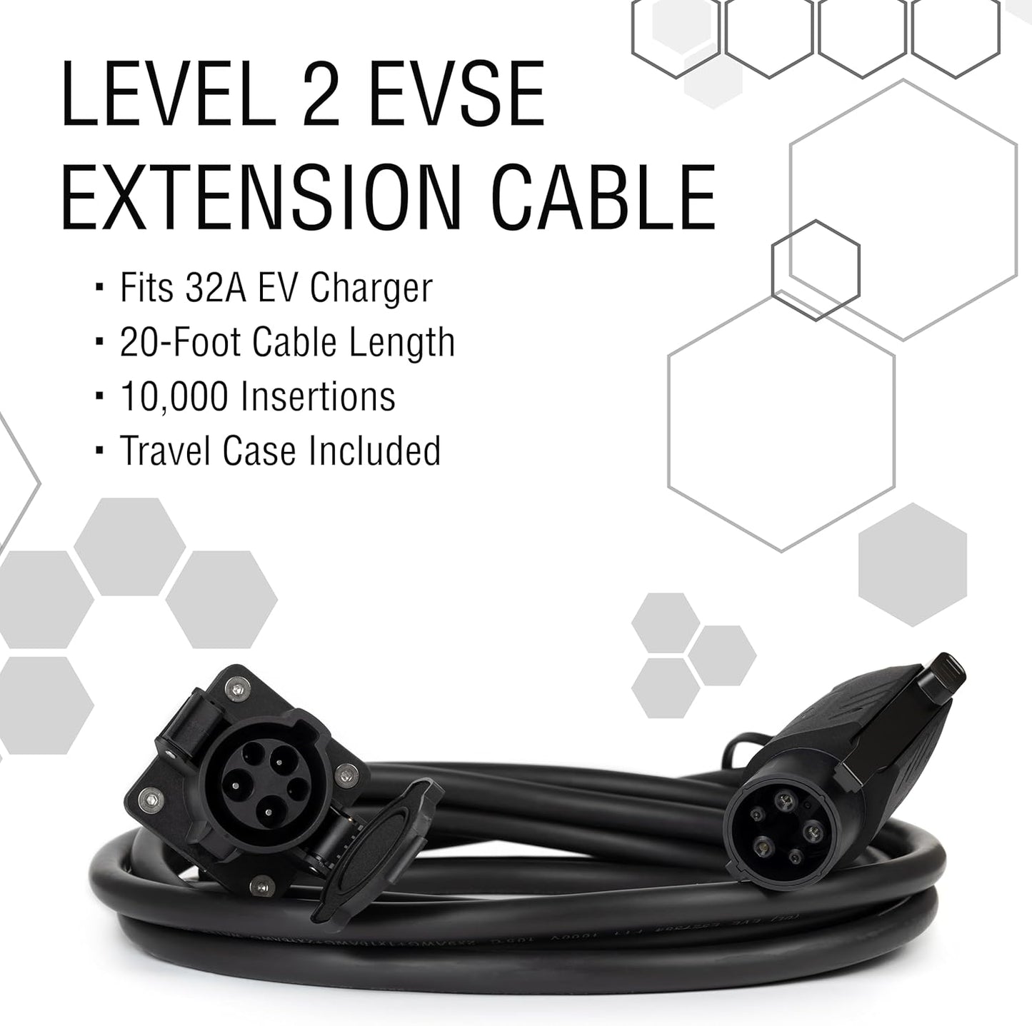 Cable de extensión de estación de Carga, EV Nivel 2, KEMA-KEUR.