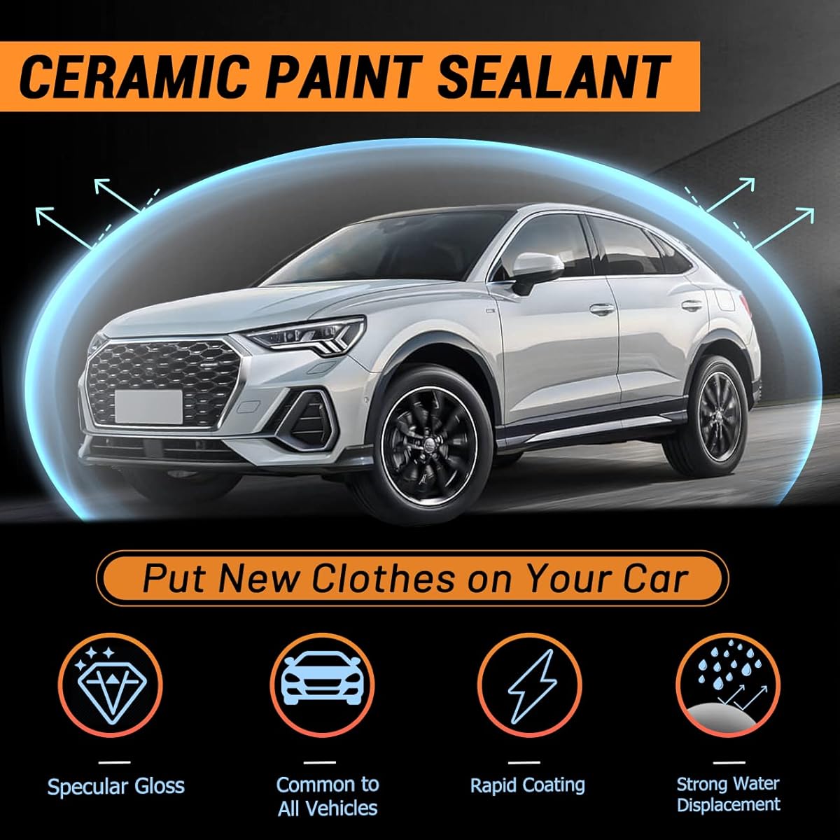 Kit de sellador cerámico rápido, recubrimiento cerámico ultrahidrofóbico.