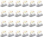 Amico Paquete de 24 luces LED empotrables ultrafinas 3"