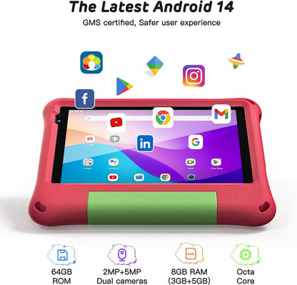 Tablet para niños de 8" Android, Callsky Cpad 8, 64GB, expandible WiFi.
