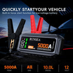 Arrancador Runsea 5000A Para Batería Auto 12V