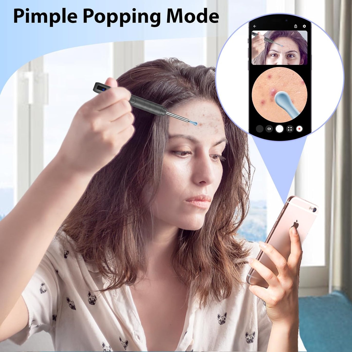 Cámara de eliminación de cera de oído incluye 9 púas de oído.