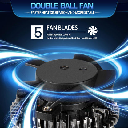 Bombillas LED para faros delanteros, H8, H9, H11, 6500K.