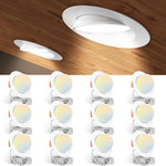 Luces 12 pza LED empotrables de techo con cardán 6 pulgadas, luces direccionales. Amico