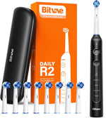 Cepillo de dientes Bitvae R2, eléctrico y giratorio, 8 cabezales 5 modos.
