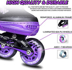 PAPAISON Patines en línea Ajustables con Ruedas LED XL 26.5CM