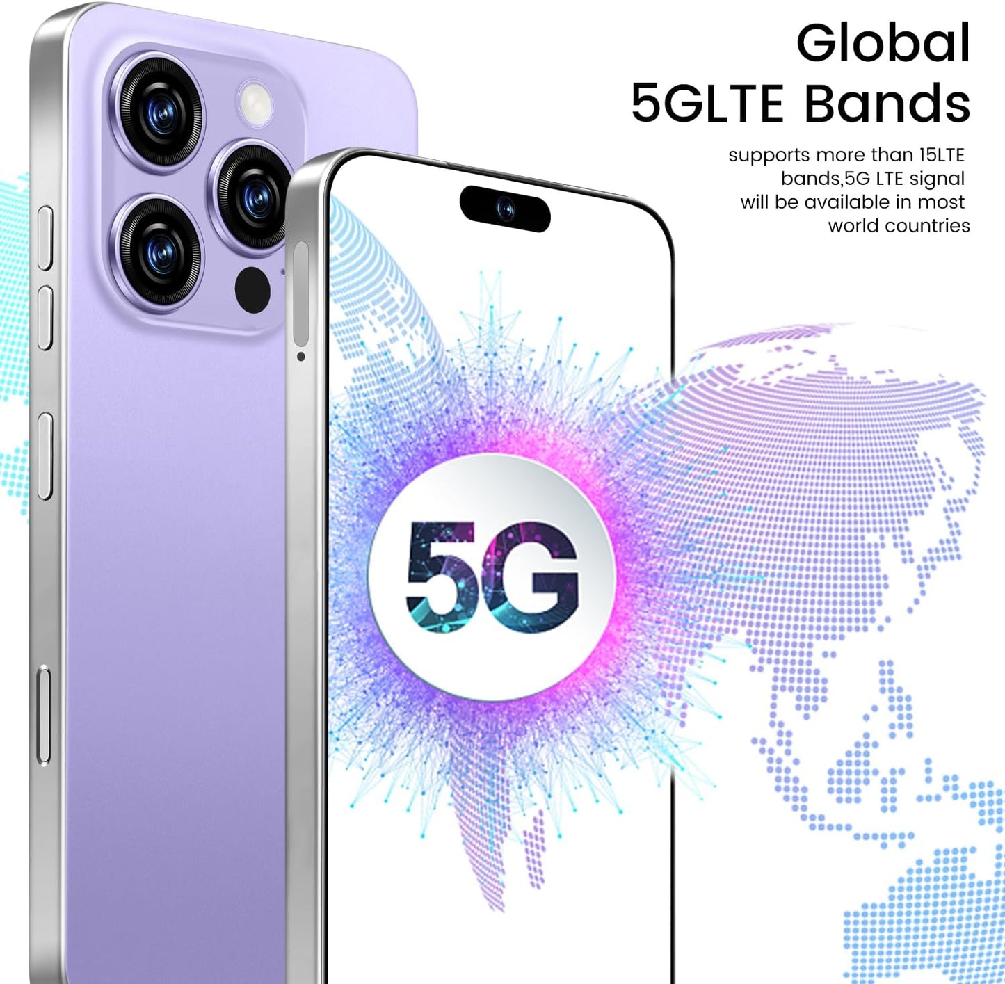 Huness I16 ProMAX, Teléfono celular desbloqueado,8GB+256GB