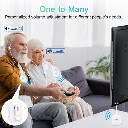 Auriculares inalámbricos para TV, transmisor y receptor Bluetooth.