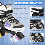 Patines Para Niños Ajustables 4 Ruedas Con Luces S 170-19.5CM