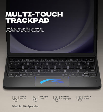 Funda Dexnor con Teclado para Galaxy Tab A9+ Plus (USADO)