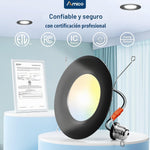 Luces empotrables Amico 24 Pack 5/6", 5CCT borde deflector negro.