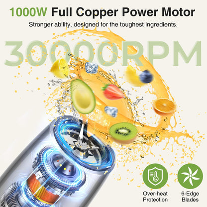 Batidora personal de presion de 1000 W para batidos. KOIOS