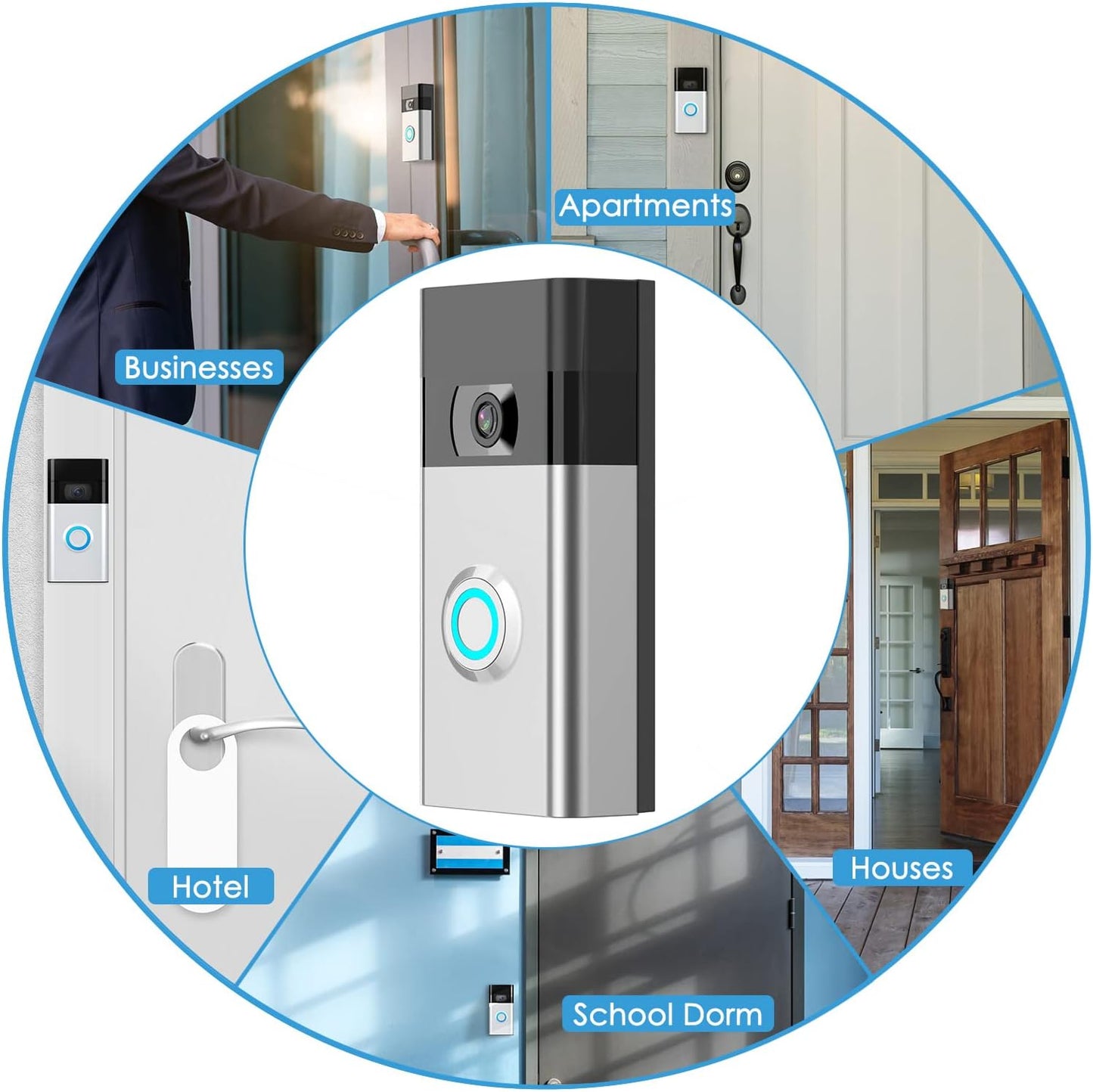 KIMILAR Soporte adhesivo sin taladro para timbre de video RlNG.