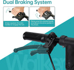 Andador de rodilla orientable Elenker, ruedas de PVC, Scooter