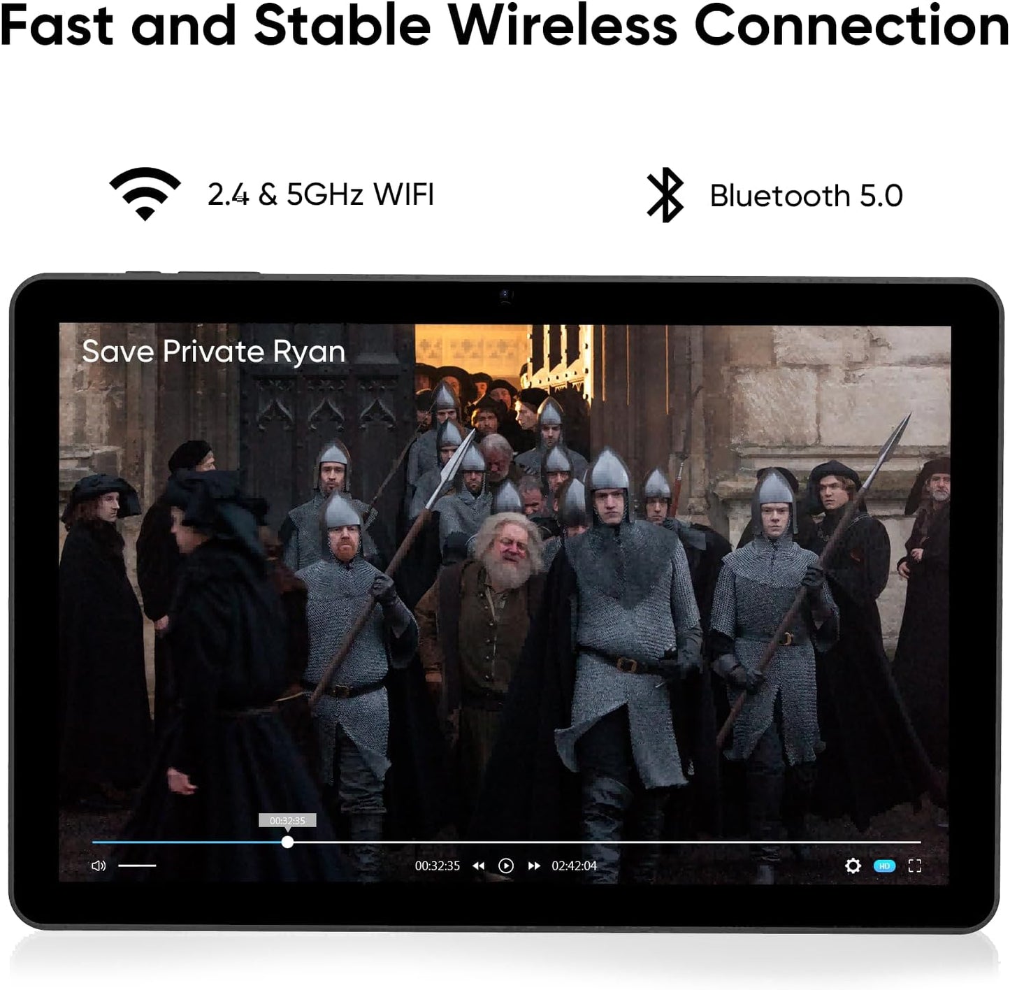 Tableta Android 10.1" cámara dual  BT5.0 con funda incluida (USADO)