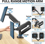 Mountup Soporte de monitor dual ajustable con resorte de gas. USADO