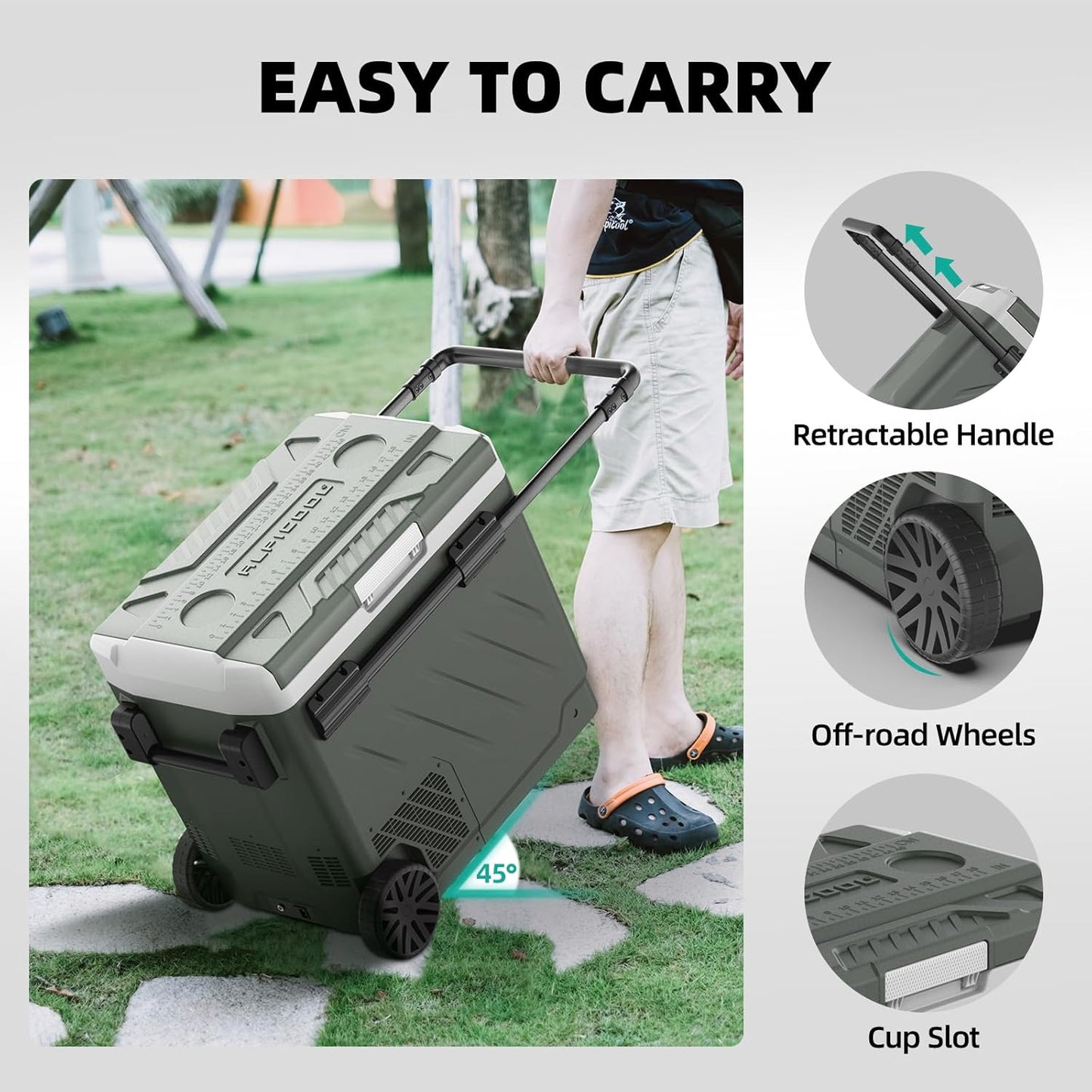 Refrigerador portátil de automóvil Alpicool 42 QT de galón