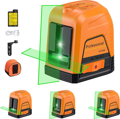 Nivel Láser Verde de 30m CHILEAD, Autonivelante con Carga USB para Construcción