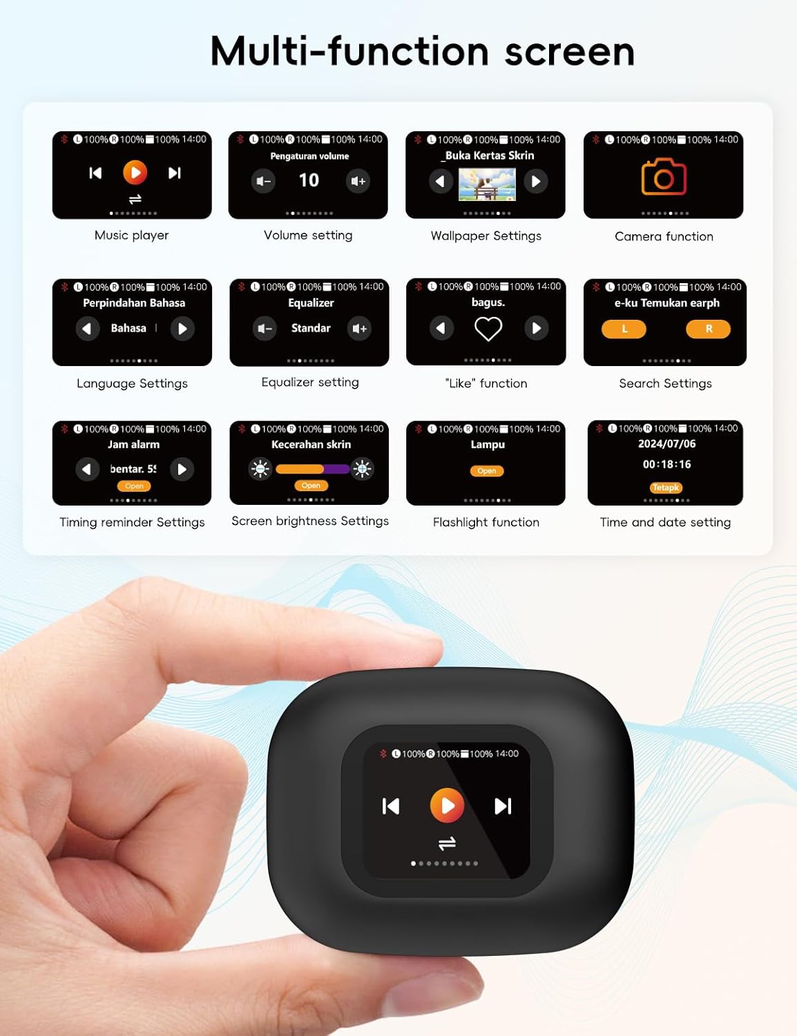 Auriculares Open Ear, de traducción de idiomas, Bluetooth.(USADO).