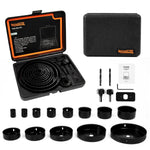Kit de sierras para perforar Meiwaltee, juego de 19 pcs, con 2 brocas.