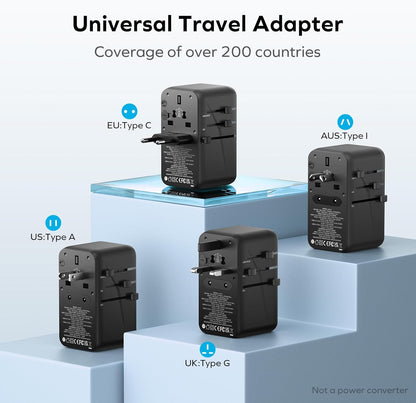 Adaptador de corriente, universal, 120V, 170 W, 2 USB-C 2 USB-A.