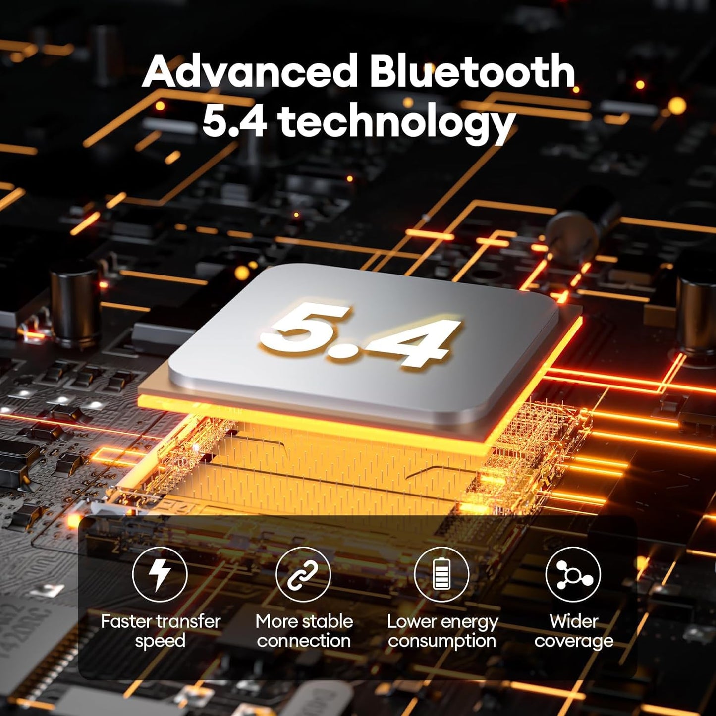 Auriculares inalámbricos inalámbricos Bluetooth 5.4 con ganchos para los oídos.