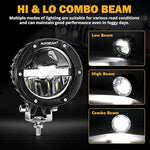 Luces LED redondos 4” 100W Auxbeam 10000LM