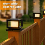 Luces Solares para Postes, 8 piezas, Impermeables con efecto brillo.