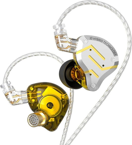 Audífonos KZ Metal ZS10 Pro Glare Gold no Mic