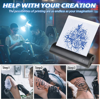 Impresora inalámbrica de stencils de tatuaje, portátil (USADA).