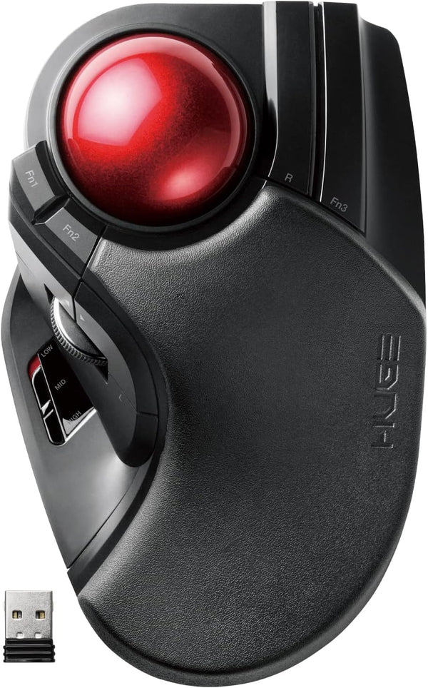 Elecom trackball Mouse Wireless Ootama 8 Button Tilt Function Black M-HT1DRXBK