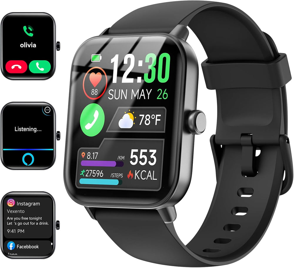 Reloj inteligente para hombres y mujeres,P68 impermeable.