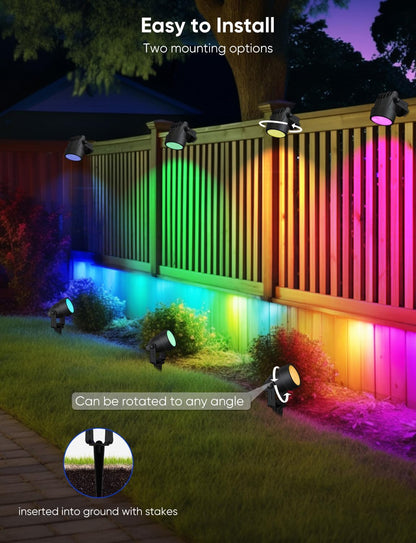 Luces de jardín Appeck C6612-E, con estacas RGBW, con control-App