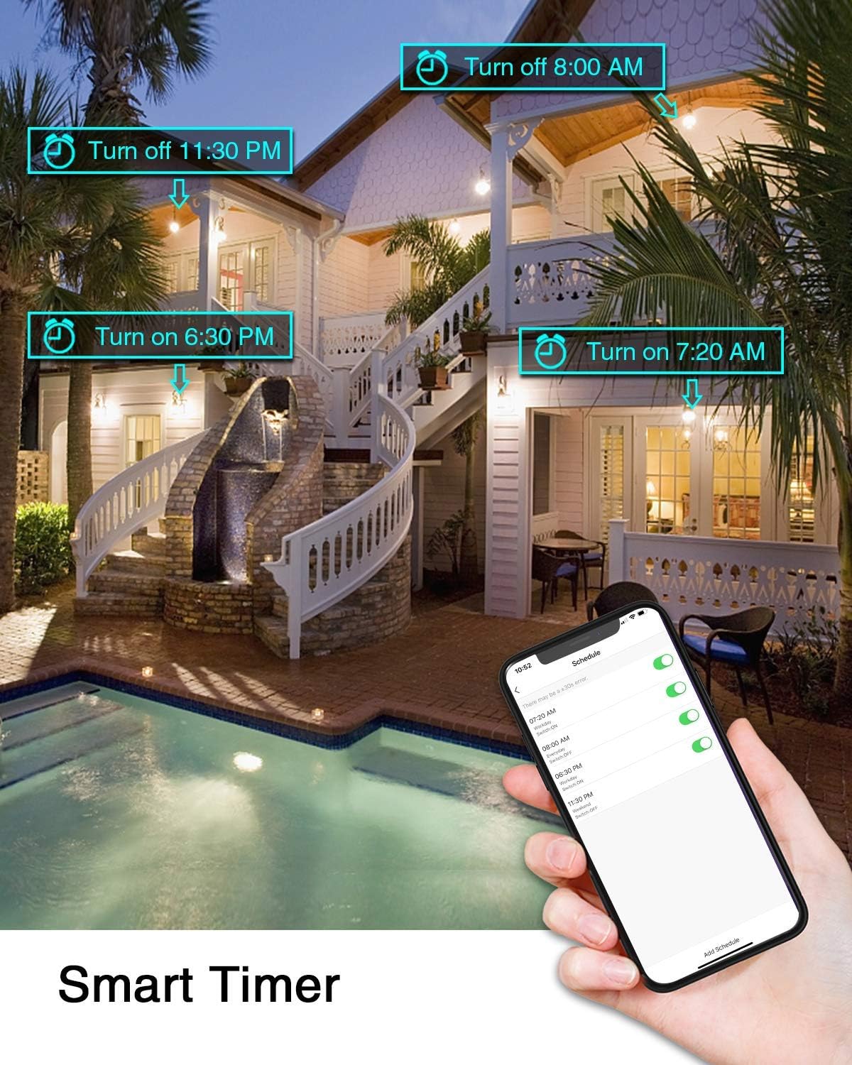 Bombillas inteligentes, AL Abovelights, compatible con Alexa,(9 W).