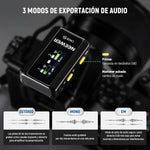 NEEWER CM28 Micrófono Lavalier Inalámbrico 2TX 1RX 4GB