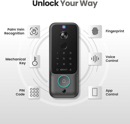 Cerradura Inteligente Lockin LKMSD551, Vena de la Palma, 2K-Huella