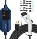 Max Green, Cargador Ev Nivel 2, Cinco Cables Adaptadores