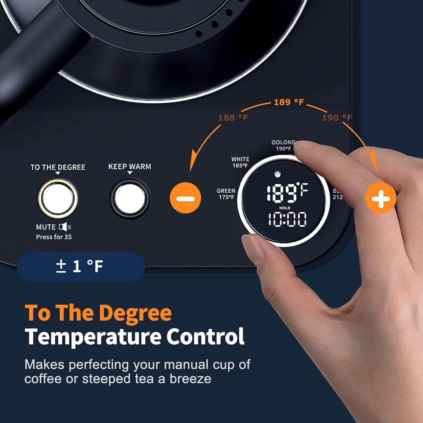 Hervidor de cuello de cisne, con control de temperatura, (USADO).