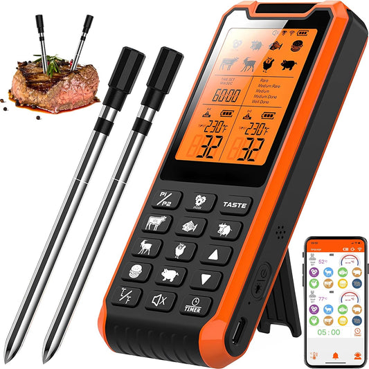 Termómetro inteligente Bluetooth para carne, Apto para horno. USADO