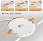 Luces LED Empotrables Mailcos 6 Pulg 12W 5CCT Regulables 24pz