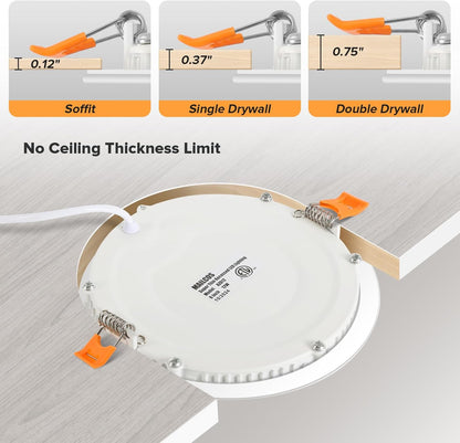 Luces LED Empotrables Mailcos 6 Pulg 12W 5CCT Regulables 24pz