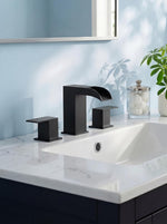 Grifo Baño Cascada Elegante FORIOUS 8" Negro Mate