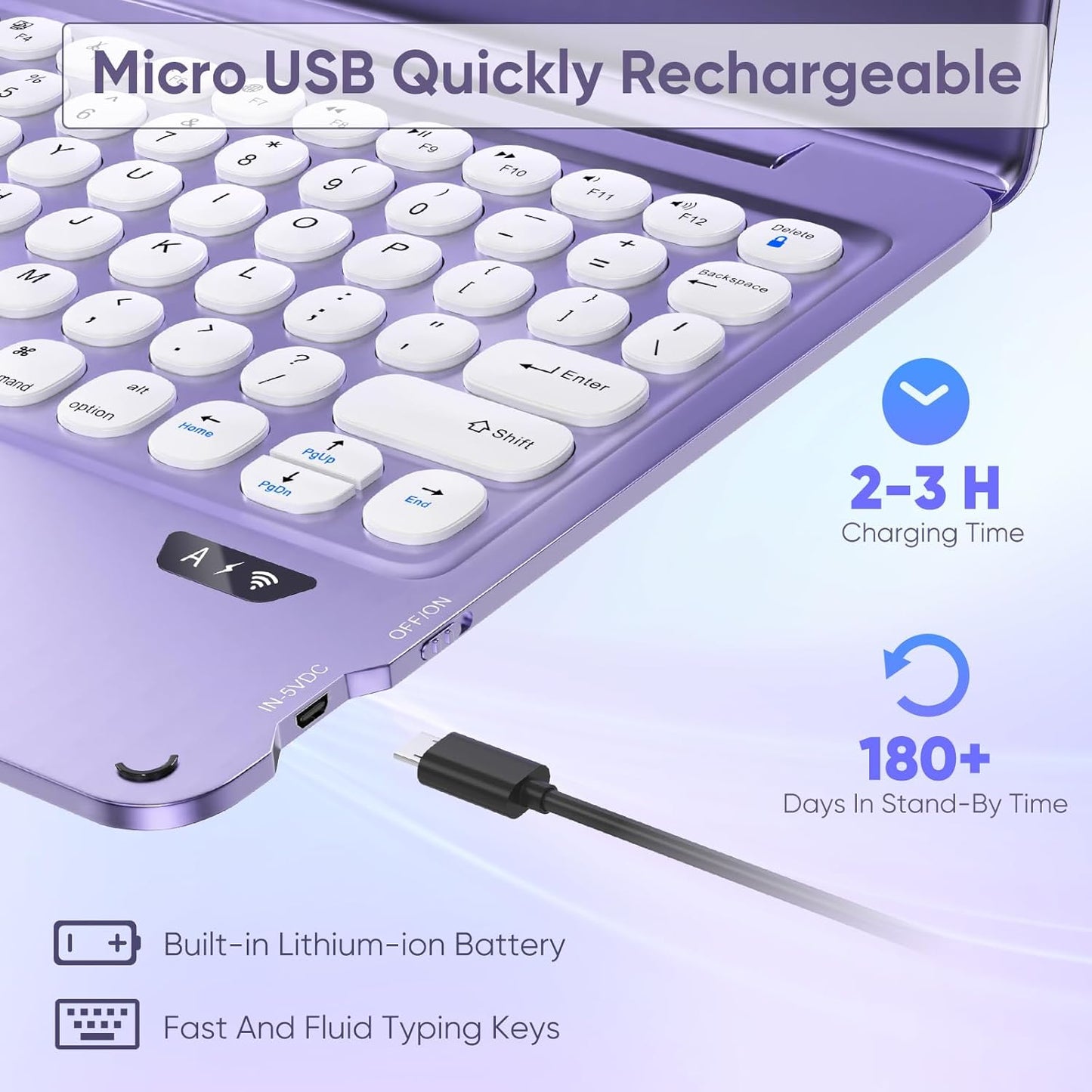 Funda iPad de 9/8/7 gen con teclado Bluetooth 10.5" (USADO)