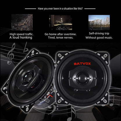 Altavoces coaxiales para audio de coche, con parrilla extraíble.